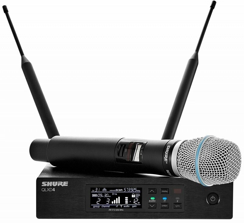 SHURE QLXD24E/B87A G51 вокальная радиосистема с ручным передатчиком BETA87A, частотный диапазон 470-534 MHz от компании MetSnab - фото 1