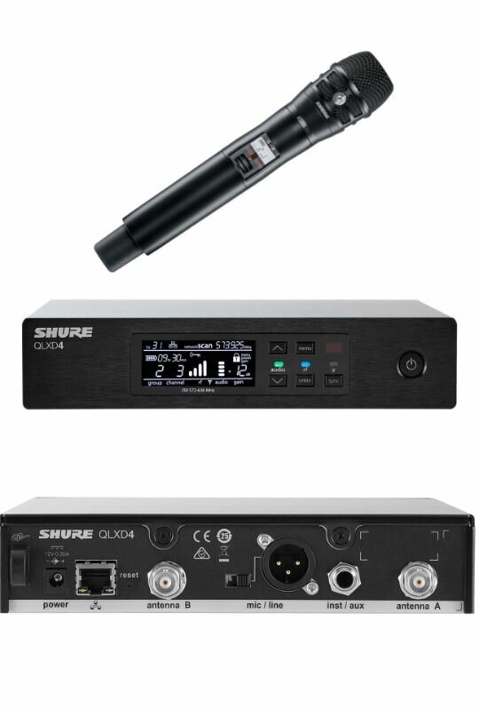 SHURE QLXD24E/K8B G51 - радиосистема С ручным микрофоном KSM8 от компании MetSnab - фото 1