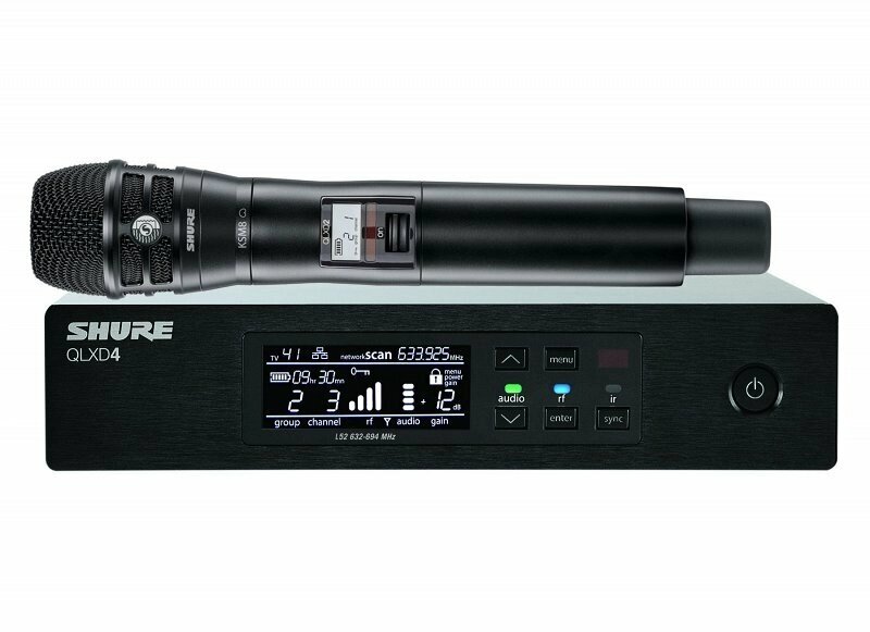 SHURE QLXD24E/K8B G51 вокальная радиосистема с ручным передатчиком KSM8, частоты 470-534 MHz от компании MetSnab - фото 1