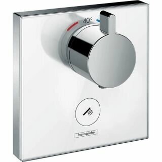 Смеситель для ванны HansGrohe ShowerSelect Glass 15735400 (внешняя монтажная часть) от компании MetSnab - фото 1