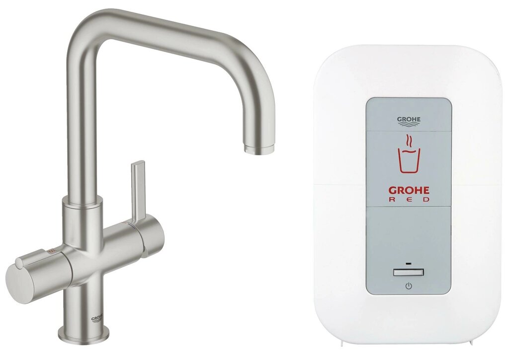 Смеситель и бойлер single (4 литра) Grohe Red Duo 30145 DC0 от компании MetSnab - фото 1