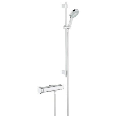 Смеситель-термостат GROHE Grohtherm 2000 new 34482 001 (34482001) для душа, с душевым гарнитуром, штанга 900 мм, хром от компании MetSnab - фото 1