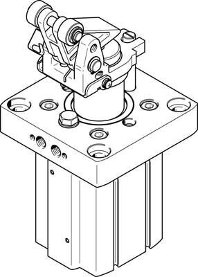 Стопорный цилиндр Festo DFST-63-30-DL-Y4-A от компании MetSnab - фото 1