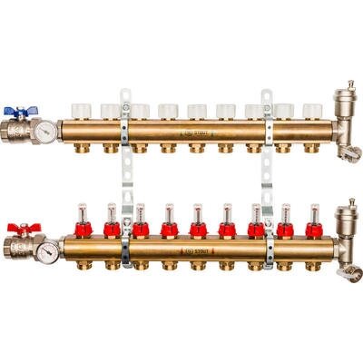Stout Коллекторная группа с расходомерами 1 х 9 вых. SMB 0473 000009 от компании MetSnab - фото 1