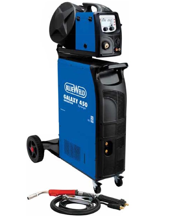 Сварочный аппарат Blueweld Galaxy 450 Synergic 230V (816586) с горелкой и подающим механизмом от компании MetSnab - фото 1