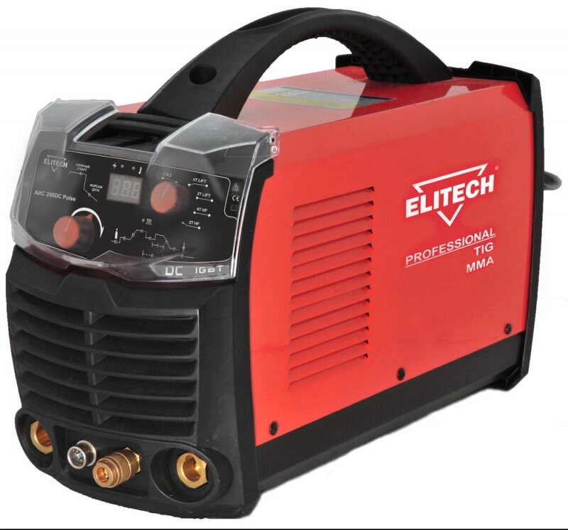 Сварочный аппарат TIG ELITECH АИС 200DC Pulse Инвертер, TIG-DC, импульс,190-240В,6кВт,10-200A (TIG),10-200А (MMA), от компании MetSnab - фото 1