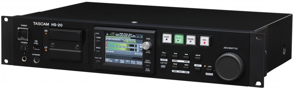 Tascam HS-20 профессиональный рековый рекордер Wav/BWF плеер, 2U от компании MetSnab - фото 1