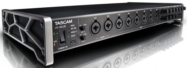 Tascam US-20x20 Рэковый USB аудио/MIDI интерфейс от компании MetSnab - фото 1