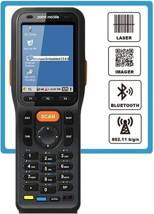 Терминал сбора данных Point Mobile PM200 (P200WP52103E0T) 1D Laser, WCE 6.0 Core ,128/256MB, WiFi, BT, 2400mah от компании MetSnab - фото 1