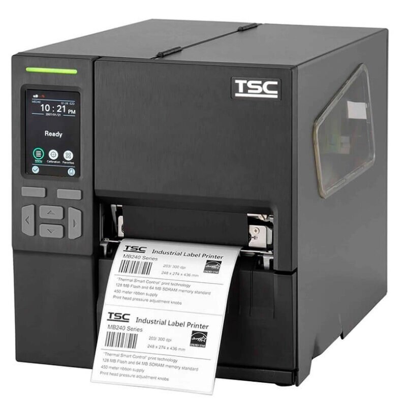 Термотрансферный принтер штрих-кода (этикеток) TSC MB340 (Touch LCD) SU + Ethernet + USB Host + RTC (99-068A004-0202) от компании MetSnab - фото 1