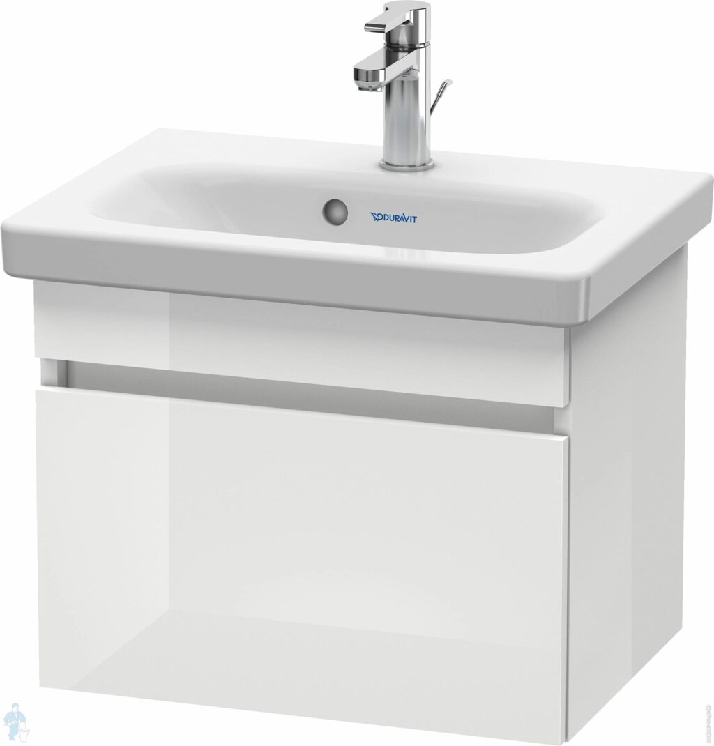 Тумба под раковину Duravit DuraStyle (500х398х368) подвесная, 1 ящик, цвет белый глянец DS630302222 от компании MetSnab - фото 1