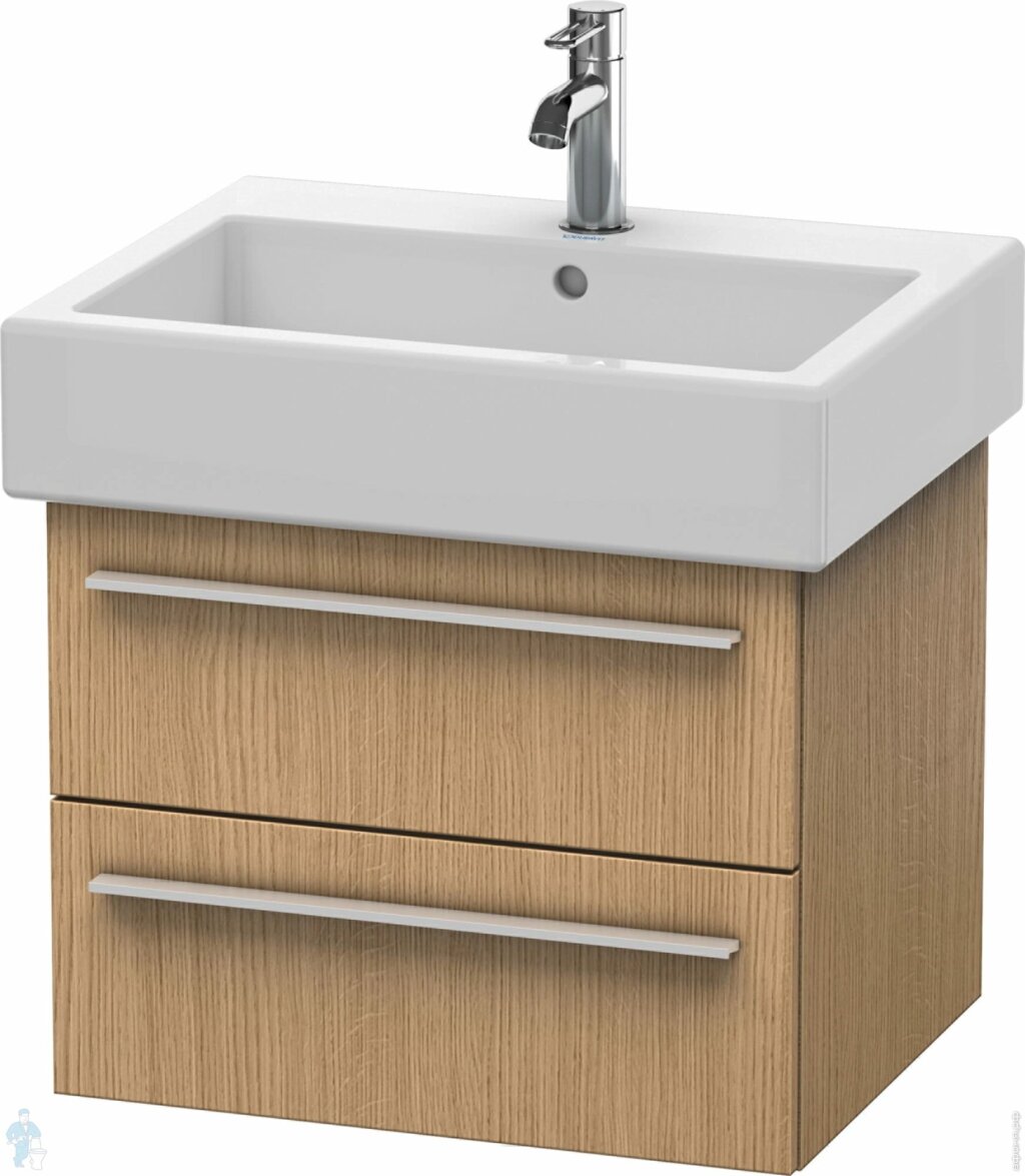 Тумба под раковину Duravit X-Large 550х448х443 подвесная, 2 ящика, дуб европейский XL634405252 от компании MetSnab - фото 1