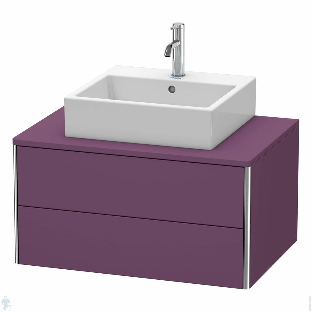 Тумба под раковину Duravit XSquare 800х400х548 подвесная, 2 ящика, лиловый XS491009494 от компании MetSnab - фото 1