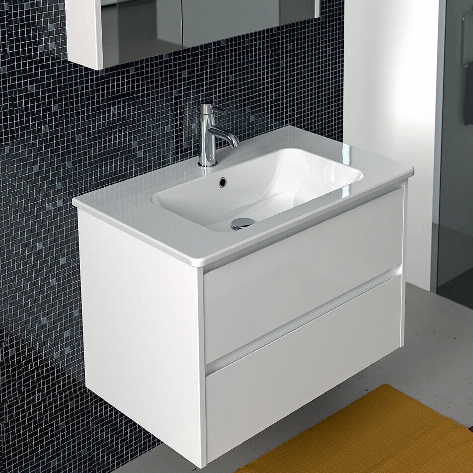 Тумба с раковиной Berloni Bagno Form FO BS04 80 белый глянцевый от компании MetSnab - фото 1