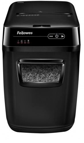 Уничтожитель бумаг Fellowes AutoMax 200M FS-46563 DIN P-5, 2х14 мм, 200 л, 32 лтр., микрорезка, автоподача от компании MetSnab - фото 1