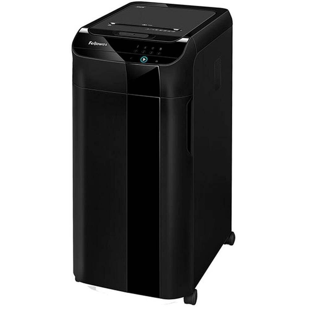 Уничтожитель бумаг Fellowes AutoMax 350C (секр. P-4)/фрагменты/350лист./68лтр./скрепки/скобы/пл. карты/CD от компании MetSnab - фото 1