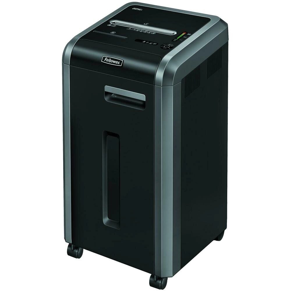 Уничтожитель бумаг Fellowes PowerShred 225Ci (секр. P-4) / фрагменты / 24лист. / 60лтр. / скрепки / скобы / пл. карты / от компании MetSnab - фото 1