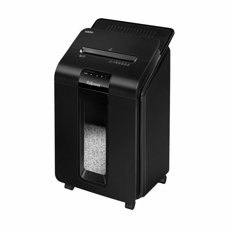 Уничтожитель документов Fellowes AutoMax 100M, автоподача, 4 ур. секр. 4x10мм, 23л, автореверс FS-46292 от компании MetSnab - фото 1