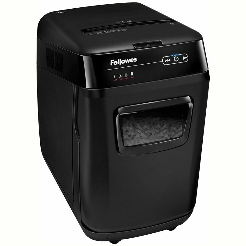 Уничтожитель документов Fellowes AutoMax 200C, автоподача, 4 ур. секр. 4x38мм, 32л, СD, автореверс FS-46536 от компании MetSnab - фото 1