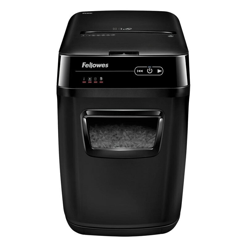 Уничтожитель документов Fellowes FS-46536 AutoMax 200C 4-й уровень секретности объем корзины 32 л от компании MetSnab - фото 1