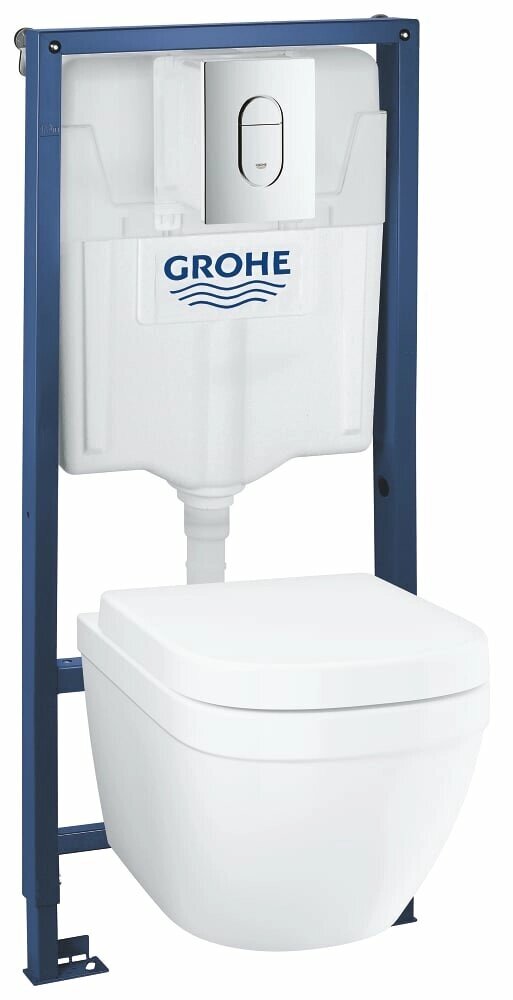 Унитаз подвесной безободковый Grohe Solido Euro Ceramic 39536 000 (39536000) микролифт от компании MetSnab - фото 1