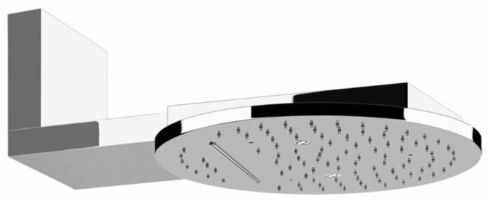 Верхний душ встраиваемый Gessi Minimali Tondo 40442.238 нержавеющая сталь от компании MetSnab - фото 1