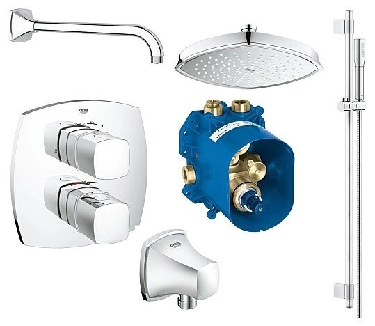 Верхний душ встраиваемый Grohe Grandera NSB0007 хром от компании MetSnab - фото 1