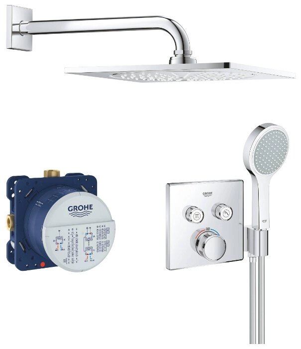 Верхний душ встраиваемый Grohe Grohtherm SmartControl 34742000 хром от компании MetSnab - фото 1