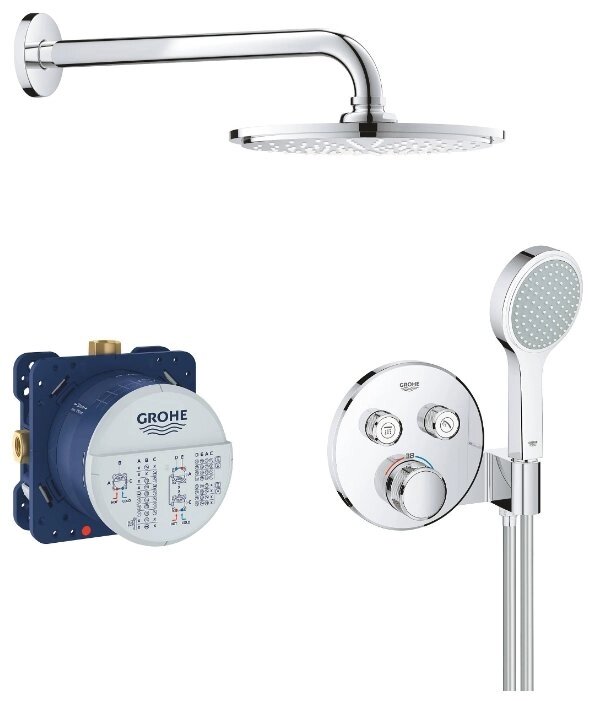 Верхний душ встраиваемый Grohe Grohtherm SmartControl 34743000 хром от компании MetSnab - фото 1