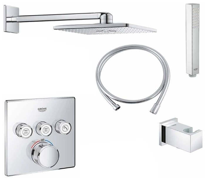 Верхний душ встраиваемый Grohe Grohtherm SmartControl NSB0134 хром от компании MetSnab - фото 1