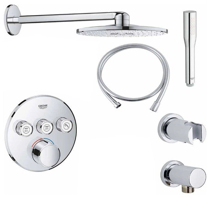 Верхний душ встраиваемый Grohe Grohtherm SmartControl NSB0136 хром от компании MetSnab - фото 1