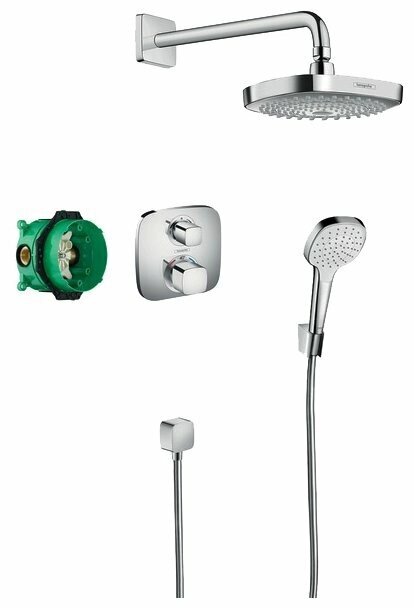 Верхний душ встраиваемый hansgrohe Croma Select E / Ecostat E 27294000 хром от компании MetSnab - фото 1