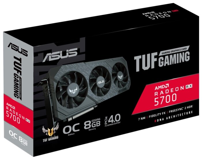 Видеокарта ASUS TUF Radeon RX 5700 1565 MHz PCI-E 4.0 8192MB 14000MHz 256 bit HDMI 3xDisplayPort HDCP GAMING X3 OC от компании MetSnab - фото 1