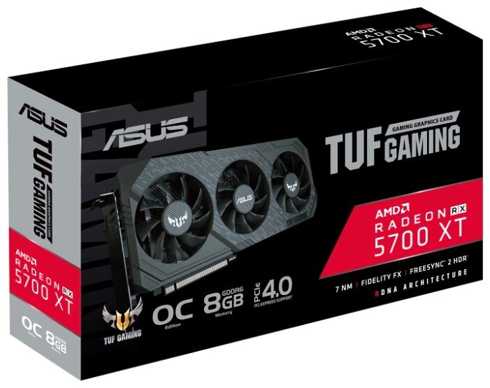 Видеокарта ASUS TUF Radeon RX 5700 XT 1650 MHz PCI-E 4.0 8192MB 14000MHz 256 bit HDMI 3xDisplayPort HDCP GAMING X3 OC от компании MetSnab - фото 1