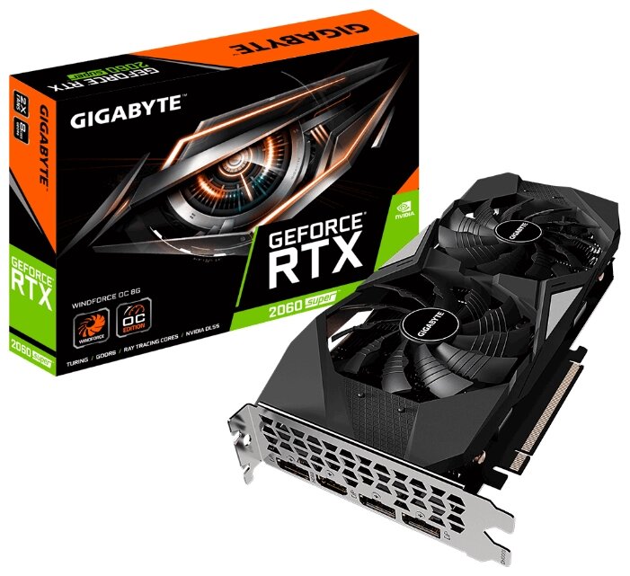 Видеокарта GIGABYTE GeForce RTX 2060 SUPER 1680MHz PCI-E 3.0 8192MB 14000MHz 256 bit HDMI 3xDisplayPort HDCP WINDFORCE от компании MetSnab - фото 1