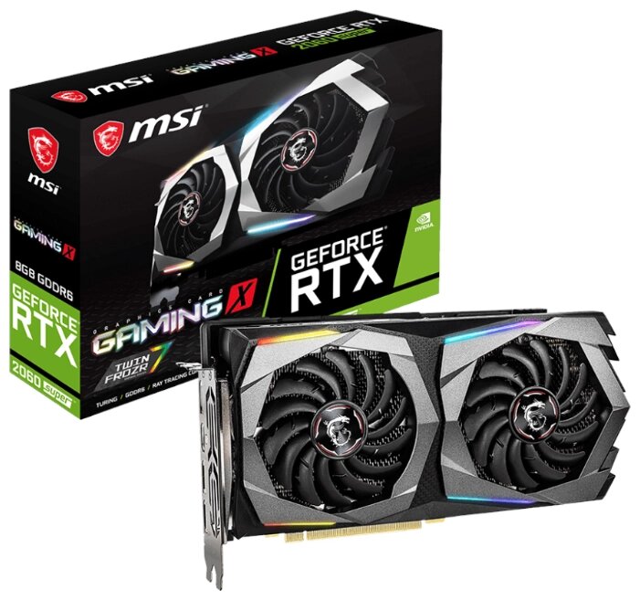 Видеокарта MSI GeForce RTX 2060 SUPER 1695MHz PCI-E 3.0 8192MB 14000MHz 256 bit HDMI 3xDisplayPort HDCP GAMING X от компании MetSnab - фото 1