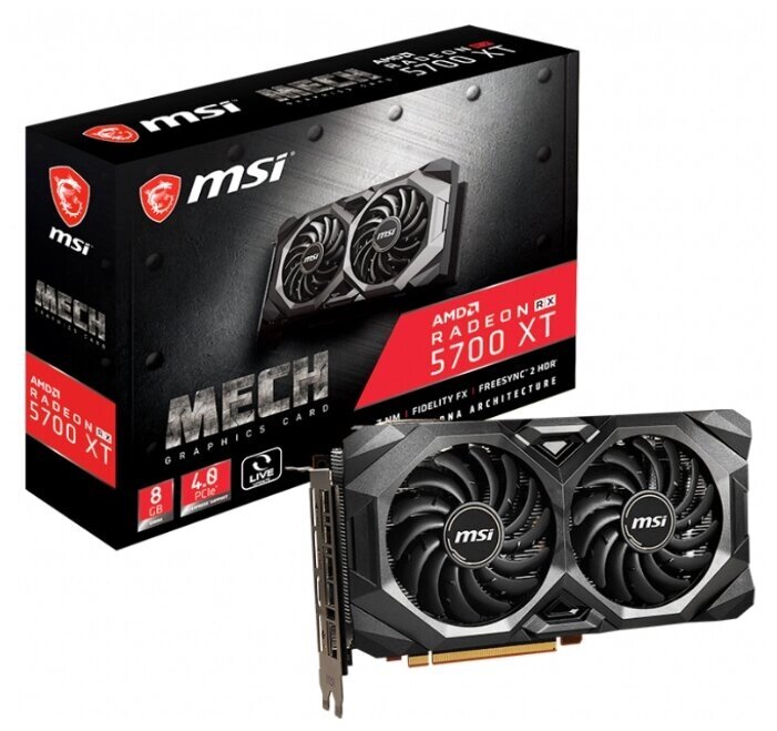 Видеокарта MSI Radeon RX 5700 XT 1605MHz PCI-E 4.0 8192MB 14000MHz 256 bit 3xDisplayPort HDMI HDCP MECH от компании MetSnab - фото 1