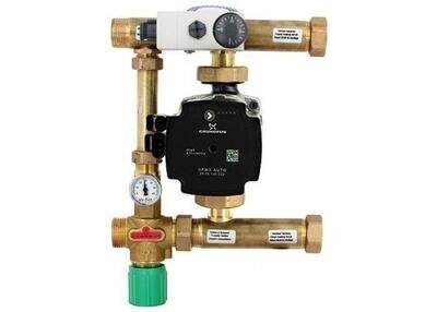 Водяные теплые полы Uni-Fitt Насосно-смесительная группа MULTIMIX 1quot; с насосом Grundfos UPM3 AUTO 25-70 130 от компании MetSnab - фото 1