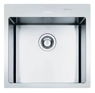 Врезная кухонная мойка smeg LFT50RS 56.1х51см нержавеющая сталь от компании MetSnab - фото 1