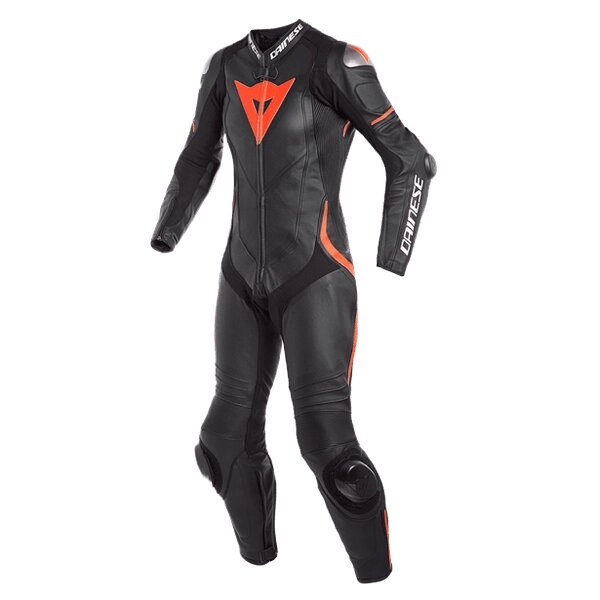 Женский Мотокомбинезон Dainese Laguna Seca 4 1Pc Перфорированный p75 black/black/fluo-red 40 от компании MetSnab - фото 1