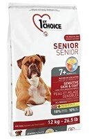 1st Choice Senior Mature or Less Active Sensitive Skin & Coat / Сухой корм Фёст Чойс для Пожилых или Малоактивных собак с Чувствительной Кожей и Шерстью Ягненок Рыба коричневый Рис