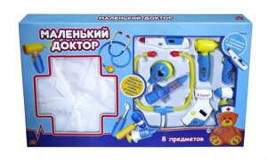 ABtoys Маленький доктор Набор с халатом (8 предметов)