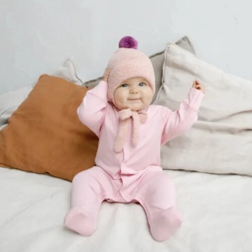 Airwool Комбинезон нательный с длинным рукавом детский на кнопках для новорожденных BMLRB