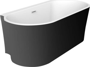 Акриловая ванна BelBagno BB409-1700-800-W/NM 170x80 чёрная матовая/белая матовая