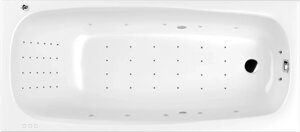 Акриловая ванна WHITECROSS Layla Slim NANO 170x75 см, с гидромассажем, с каркасом, со сливом-переливом 0122.170075.100. NANO. CR