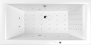 Акриловая ванна WHITECROSS Savia Duo NANO 170x80 см, с гидромассажем, с каркасом, со сливом-переливом 0103.170080.100. NANO. CR