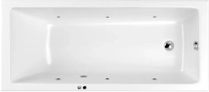 Акриловая ванна WHITECROSS Wave Slim SOFT 150x70 см, с гидромассажем, с каркасом, со сливом-переливом 0111.150070.100. SOFT. CR