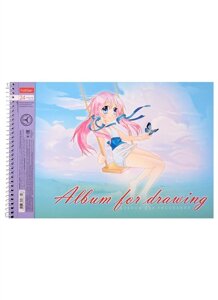 Альбом для рисования 24л А4 Волшебный мир аниме карт. обл., ассорти