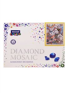 Алмазная мозаика Сказочные котики, 40х50 см, 1 дизайн, частичная выкладка, стразы разного размера