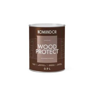 Антисептик лессирующий Komandor Wood Protect 0,9 л
